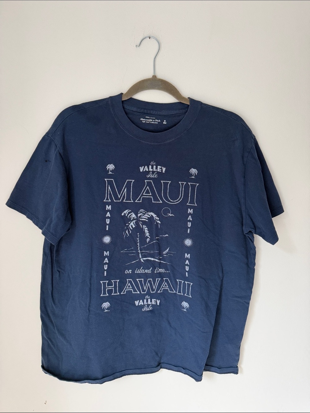 Abercrombie & Fitch Navy Maui Hawaii Graphic Tee
